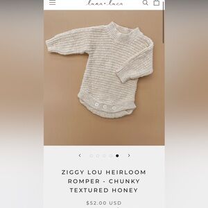 Ziggy Lou Heirloom romper- chunky textured honey set